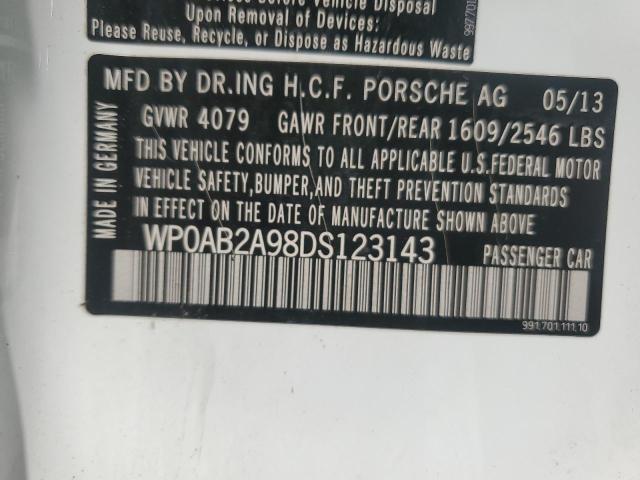 Продаж на аукціоні авто 2013 Porsche 911 Carrer, vin: WP0AB2A98DS123143, номер лоту: 63921115