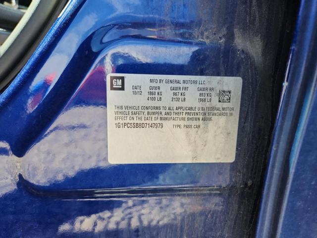 Продаж на аукціоні авто 2013 Chevrolet Cruze, vin: 1G1PC5SB8D7147979, номер лоту: 66308825
