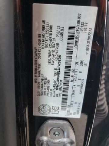 66293885 :رقم المزاد ، 1FMCU9H68LUB26808 vin ، 2020 Ford Escape Sel مزاد بيع