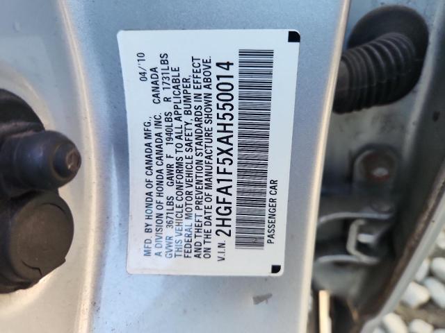 Aukcja sprzedaży 2010 Honda Civic Lx, vin: 2HGFA1F5XAH550014, numer aukcji: 66275885