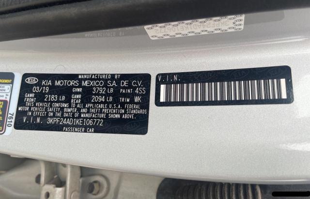 Aukcja sprzedaży 2019 Kia Forte Fe, vin: 3KPF24AD1KE106772, numer aukcji: 64288275