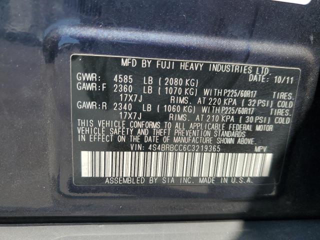 Aukcja sprzedaży 2012 Subaru Outback, vin: 4S4BRBCC6C3219365, numer aukcji: 63875295