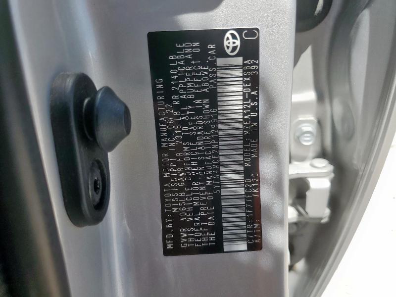66300785 :رقم المزاد ، 5YFS4MCE2NP129916 vin ، 2022 Toyota Corolla Se مزاد بيع