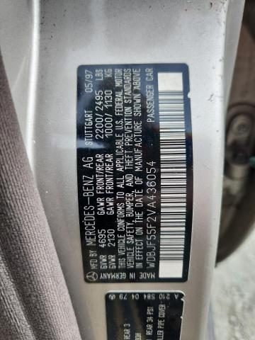 64336195 :رقم المزاد ، WDBJF55F2VA436054 vin ، 1997 Mercedes-benz E مزاد بيع