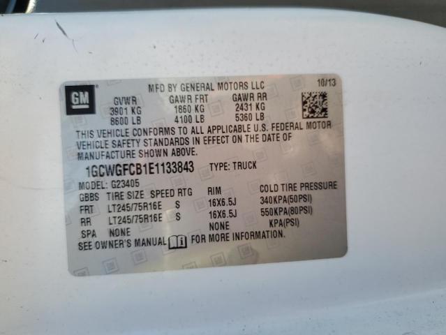 Продажа на аукционе авто 2014 Chev Express G2500, vin: 1GCWGFCB1E1133843, номер лота: 50199216