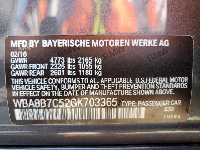 67001415 :رقم المزاد ، WBA8B7C52GK703365 vin ، 2016 Bmw 340 I مزاد بيع