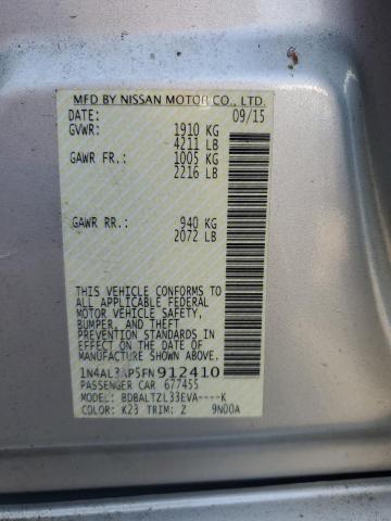 Продажа на аукционе авто 2015 Nissan Altima 2.5, vin: 1N4AL3AP5FN912410, номер лота: 63464995