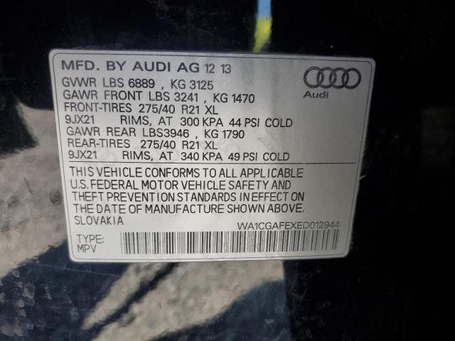64047835 :رقم المزاد ، WA1CGAFEXED012944 vin ، 2014 Audi Q7 Premium مزاد بيع
