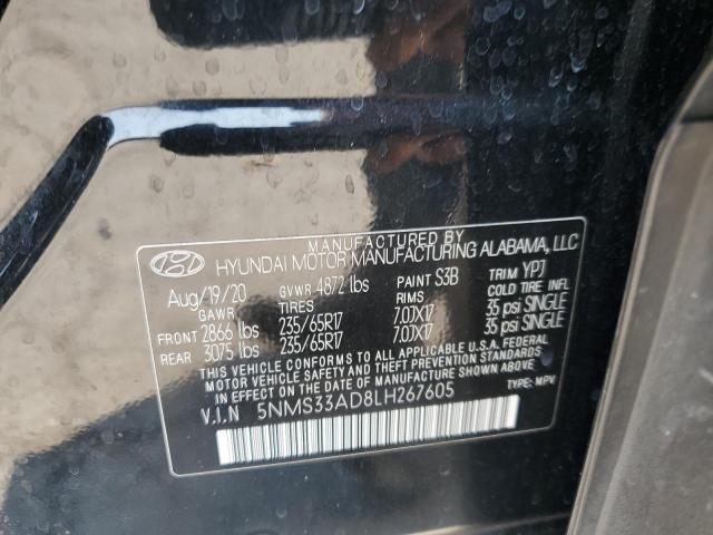 Aukcja sprzedaży 2020 Hyundai Santa Fe Sel, vin: 5NMS33AD8LH267605, numer aukcji: 65022675