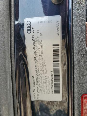 Aukcja sprzedaży 2018 Audi A4 Premium, vin: WAUENAF4XJA231343, numer aukcji: 63646645