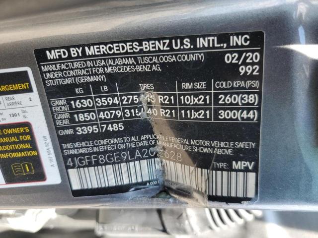 Auction sale of the 2020 Mercedes-benz Gls 580 4m, vin: 4JGFF8GE9LA202628, lot number: 65459405