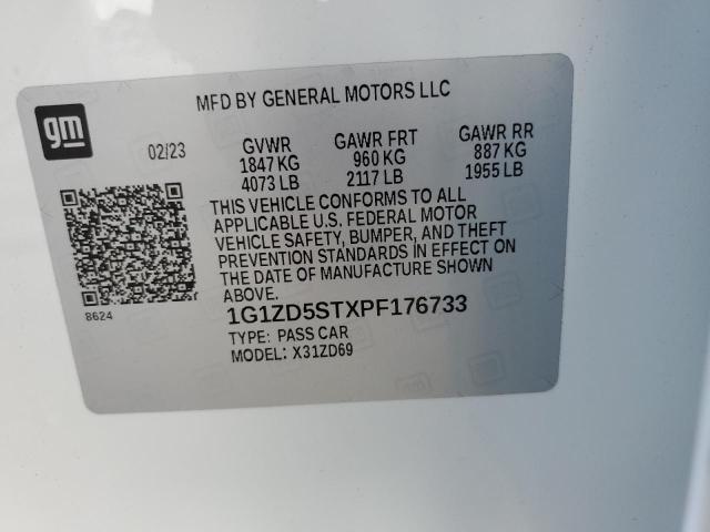 64094545 :رقم المزاد ، 1G1ZD5STXPF176733 vin ، 2023 Chevrolet Malibu مزاد بيع