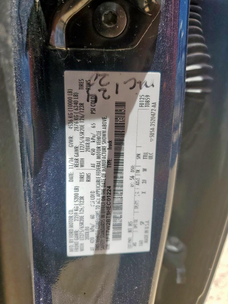 Auction sale of the 2017 Ford F250 Super, vin: 1FT7W2BT8HEC01224, lot number: 86863375
