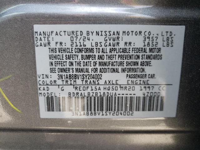 Продаж на аукціоні авто 2025 Nissan Sentra, vin: 3N1AB8BV1SY204002, номер лоту: 64808245