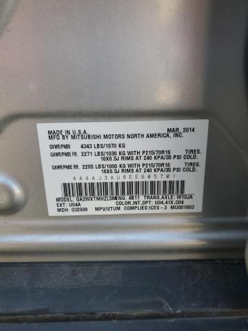 64552895 :رقم المزاد ، 4A4AJ3AU8EE605701 vin ، 2014 Mitsubishi Rvr مزاد بيع