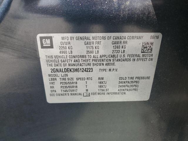 Aukcja sprzedaży 2017 Chevrolet Equinox, vin: 2GNALDEK3H6124223, numer aukcji: 55532256