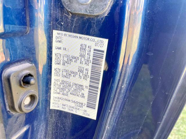 66837375 :رقم المزاد ، 1N6BA1C44HN560982 vin ، 2017 Nissan Titan Xd S مزاد بيع
