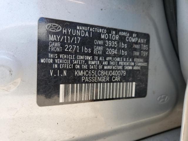 Продажа на аукционе авто 2017 Hyundai Ioniq Blue, vin: KMHC65LC8HU040079, номер лота: 65636175