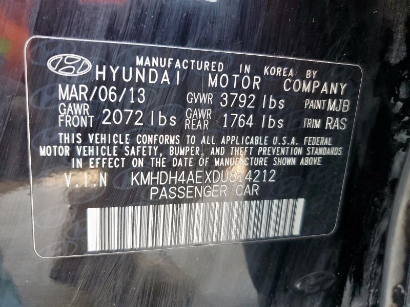 Продажа на аукционе авто 2013 Hyundai Elantra Gl, vin: KMHDH4AEXDU814212, номер лота: 67112575