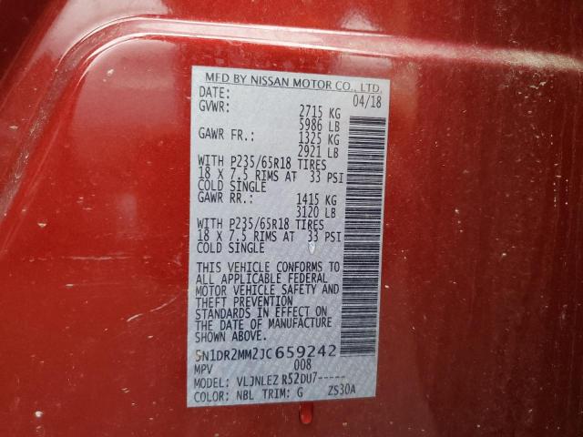 Продажа на аукционе авто 2018 Nissan Pathfinder, vin: 5N1DR2MM2JC659242, номер лота: 65951485