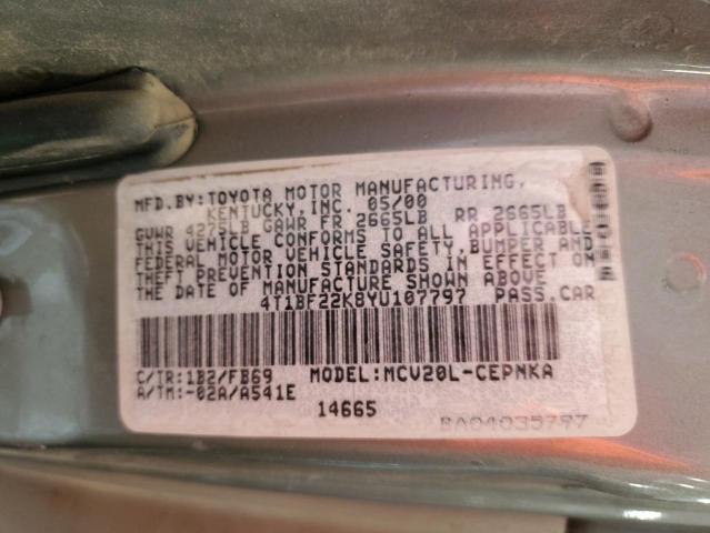 Продажа на аукционе авто 2000 Toyota Camry, vin: 4T1BF22K8YU107797, номер лота: 65442815