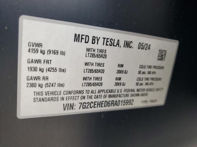 Продажа на аукционе авто 2024 Tesla Cybertruck, vin: 7G2CEHED6RA015992, номер лота: 64204905