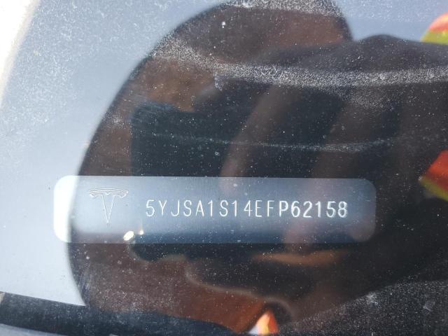 Продаж на аукціоні авто 2014 Tesla Model S, vin: 5YJSA1S14EFP62158, номер лоту: 62649495