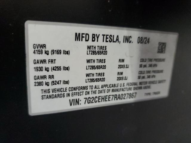 Aukcja sprzedaży 2024 Tesla Cybertruck, vin: 7G2CEHEE7RA027867, numer aukcji: 65050765