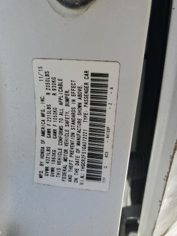 Продаж на аукціоні авто 2016 Honda Accord, vin: 1HGCR2F51GA072221, номер лоту: 65622285