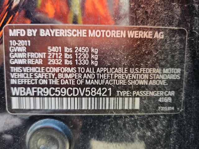 Продажа на аукционе авто 2012 Bmw 550, vin: WBAFR9C59CDV58421, номер лота: 64184055