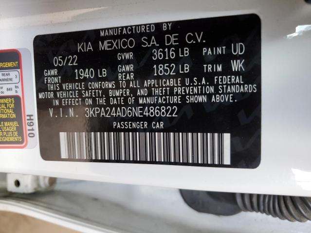 Продаж на аукціоні авто 2022 Kia Rio Lx, vin: 3KPA24AD6NE486822, номер лоту: 65614255
