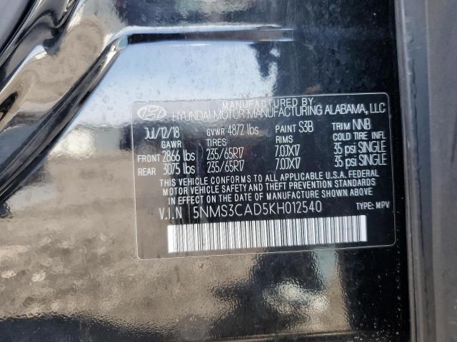 Aukcja sprzedaży 2019 Hyundai Santa Fe Sel, vin: 5NMS3CAD5KH012540, numer aukcji: 66318515