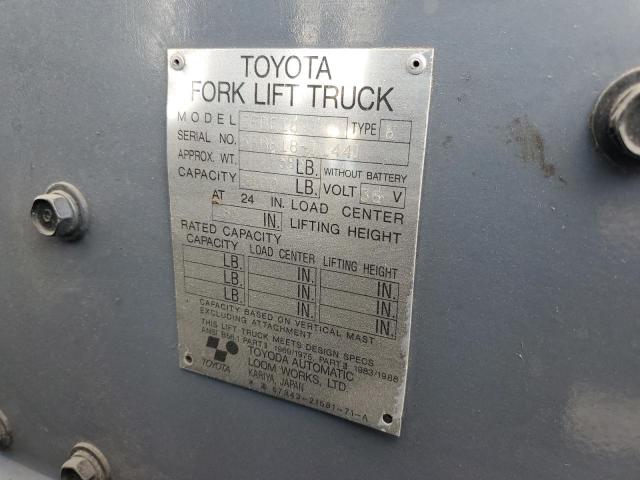 Продаж на аукціоні авто 2000 Toyota 2orklift, vin: 5FBE1811441, номер лоту: 62858845