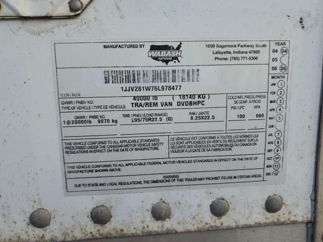 Продажа на аукционе авто 2006 Wabash Dry Van Trailer, vin: 1JJV281W76L978477, номер лота: 47024045