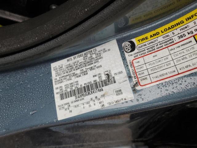 Aukcja sprzedaży 2012 Ford Fusion Sel, vin: 3FAHP0JG8CR417466, numer aukcji: 65186915