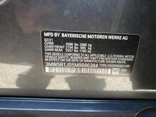 Aukcja sprzedaży 2021 Bmw 330i, vin: 3MW5R1J05M8B86384, numer aukcji: 65954815