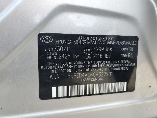 64988595 :رقم المزاد ، 5NPEB4AC6CH327901 vin ، 2012 Hyundai Sonata Gls مزاد بيع