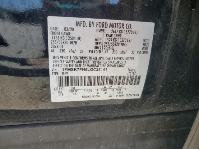 2020 Ford Explorer მანქანა იყიდება აუქციონზე, vin: 1FMSK7FH5LGC28141, აუქციონის ნომერი: 66948385