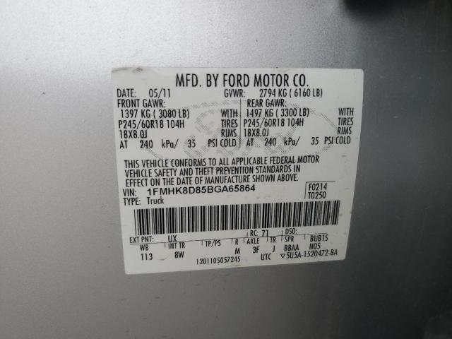 Продаж на аукціоні авто 2011 Ford Explorer X, vin: 1FMHK8D85BGA65864, номер лоту: 66954445
