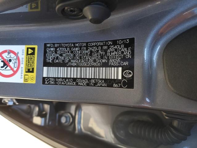 2014 Lexus Es 350 მანქანა იყიდება აუქციონზე, vin: JTHBK1GG5E2098061, აუქციონის ნომერი: 66702115