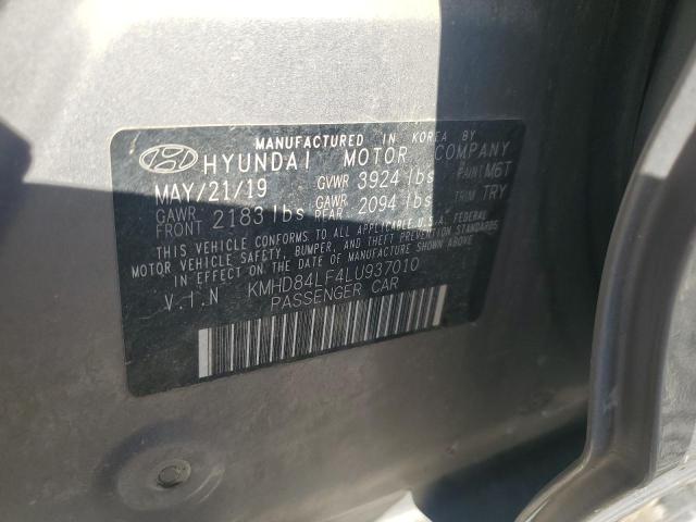 Aukcja sprzedaży 2020 Hyundai Elantra, vin: KMHD84LF4LU937010, numer aukcji: 62990355