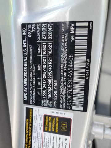 2016 Mercedes-benz Gl 550 4ma მანქანა იყიდება აუქციონზე, vin: 4JGDF7DE3GA654408, აუქციონის ნომერი: 65891965