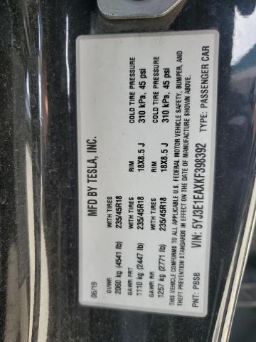 Aukcja sprzedaży 2019 Tesla Model 3, vin: 5YJ3E1EAXKF398392, numer aukcji: 67018395