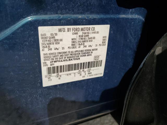 65220385 :رقم المزاد ، 2FMPK4J95LBA75529 vin ، 2020 Ford Edge مزاد بيع