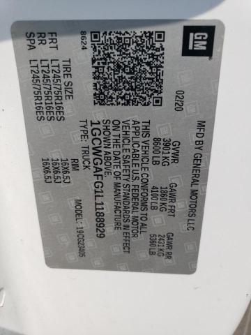 Продажа на аукционе авто 2020 Chevrolet Express G2500, vin: 1GCWGAFG1L1188929, номер лота: 66123305