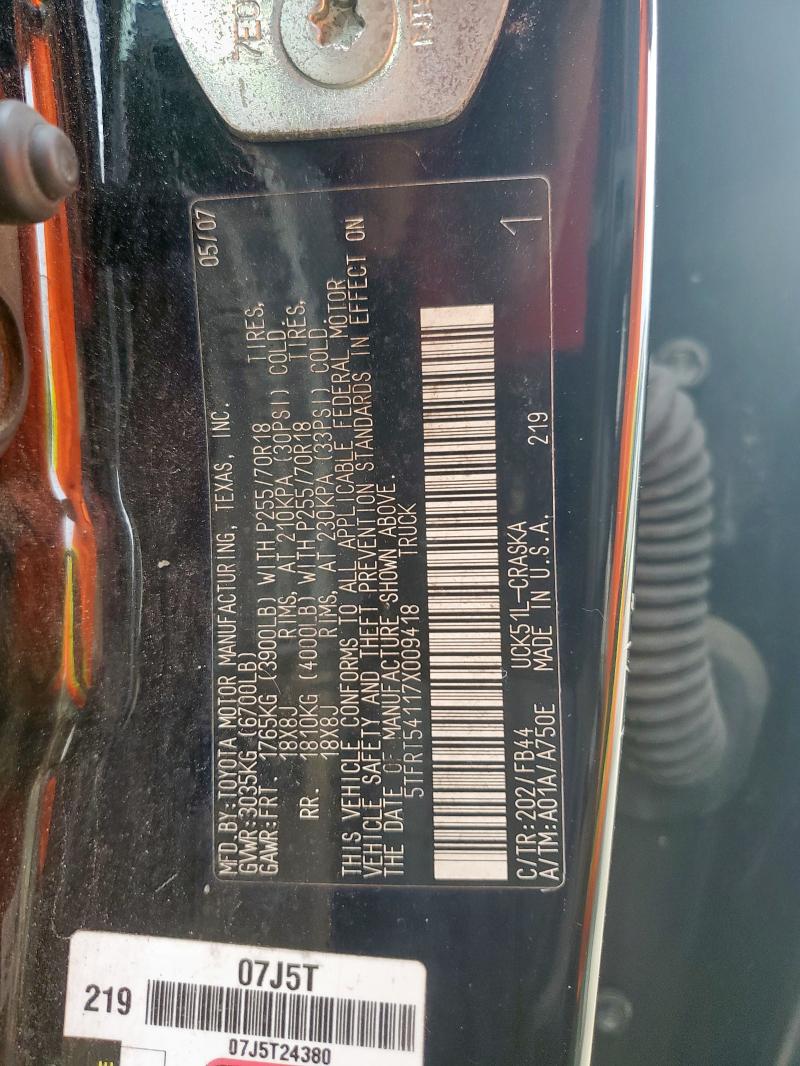 Продажа на аукционе авто 2007 Toyota Tundra Dou, vin: 5TFRT54117X009418, номер лота: 64325185