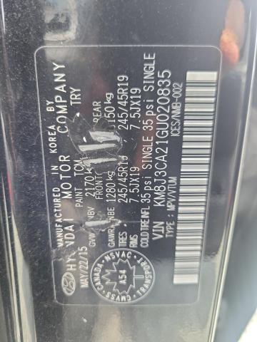 2016 Hyundai Tucson Lim მანქანა იყიდება აუქციონზე, vin: KM8J3CA21GU020835, აუქციონის ნომერი: 64065755