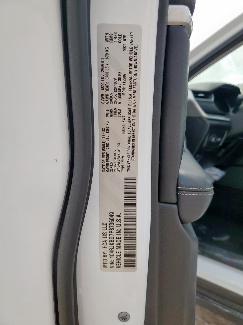 Продажа на аукционе авто 2023 Jeep Grand Cher, vin: 1C4RJKBG7P8736049, номер лота: 67277525