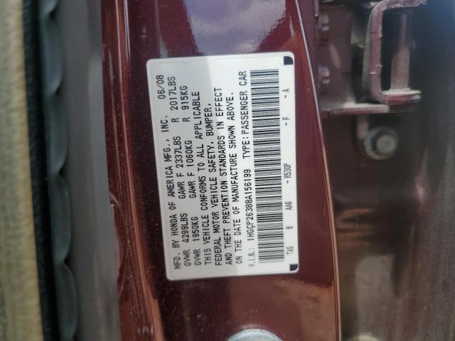 Aukcja sprzedaży 2008 Honda Accord Lx, vin: 1HGCP26388A156199, numer aukcji: 67289645