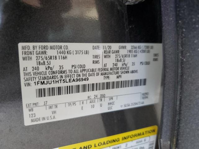 Продаж на аукціоні авто 2020 Ford Expedition, vin: 1FMJU1HT5LEA96949, номер лоту: 64375545